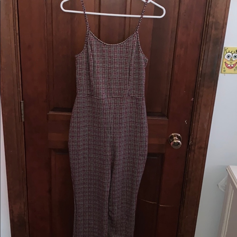 plaid jumpsuit